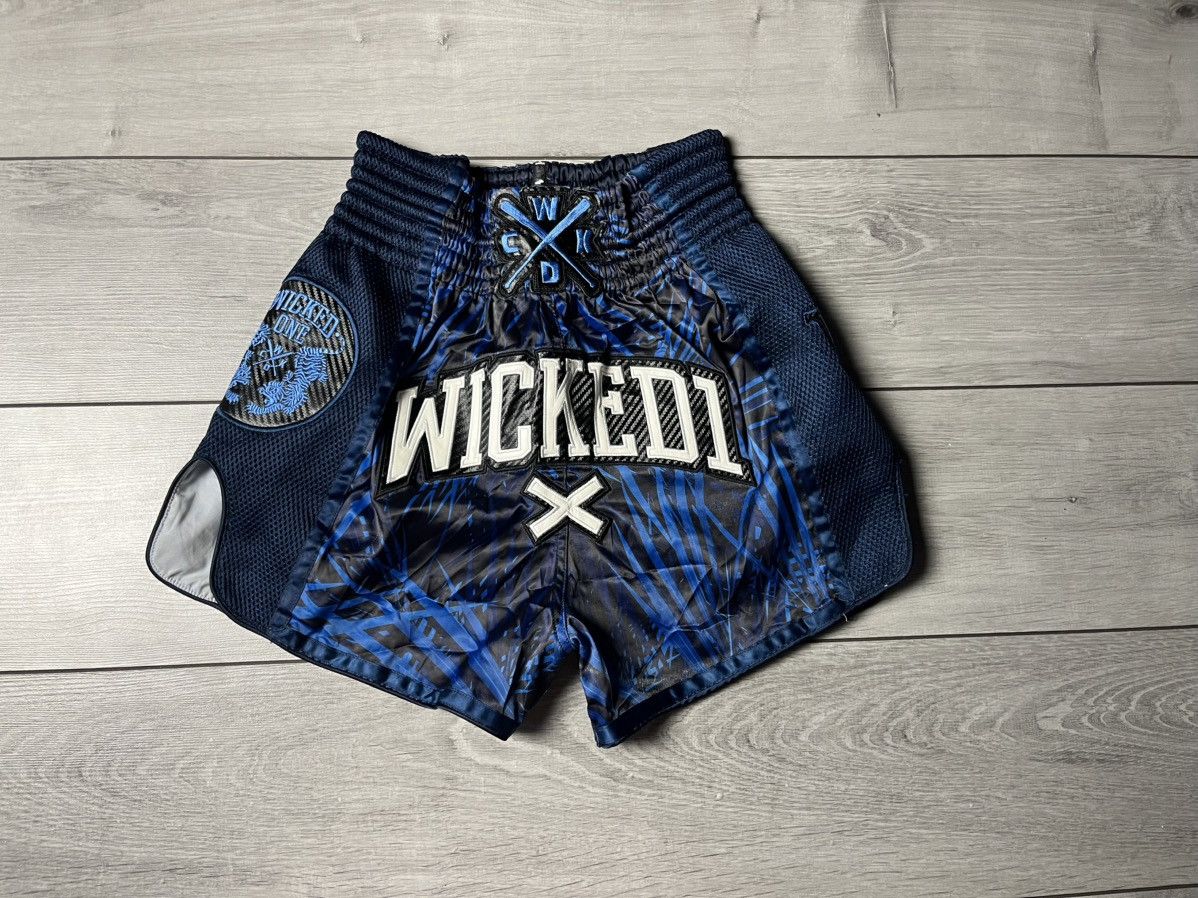 Other Wicked One Jungle Navy Traditional Thai Shorts Size US 33 - 1 Thumbnail