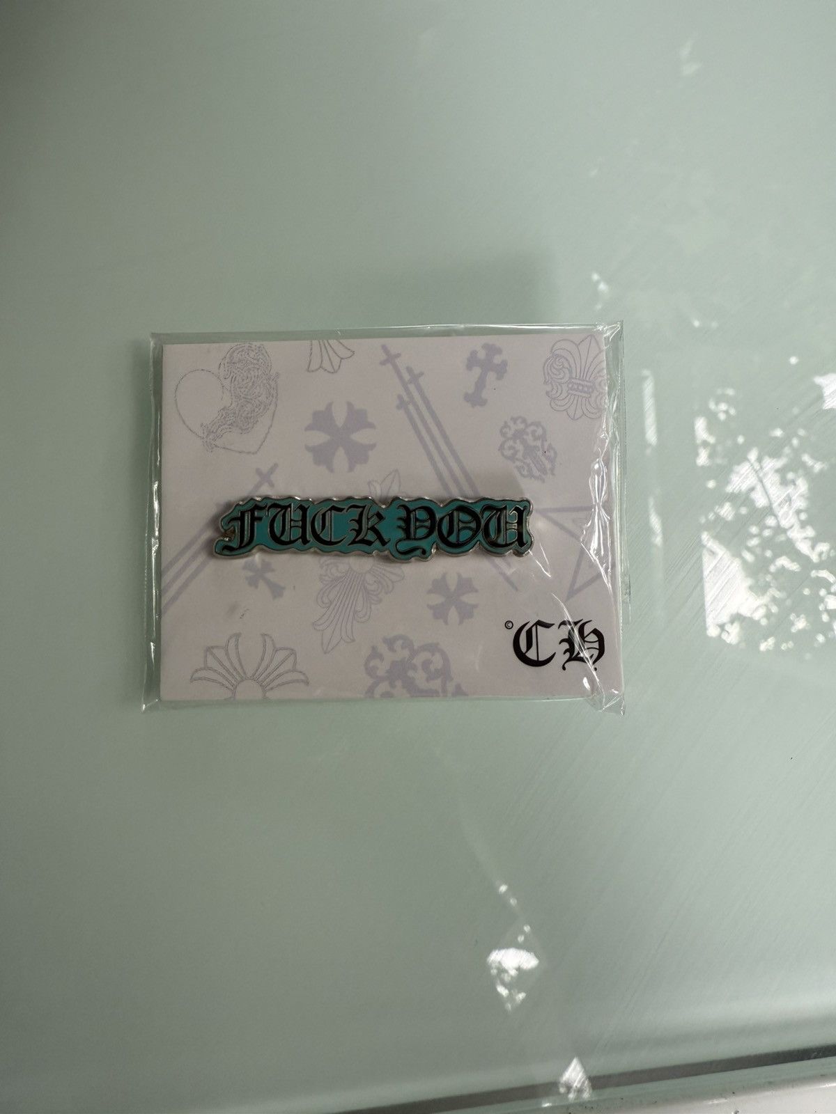 Chrome hearts fuck you pin badge