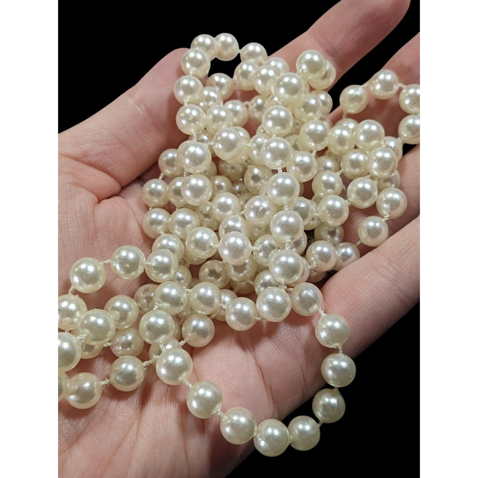 Other Classic Long White Faux Pearl Beaded Necklace Size ONE SIZE - 6 Thumbnail
