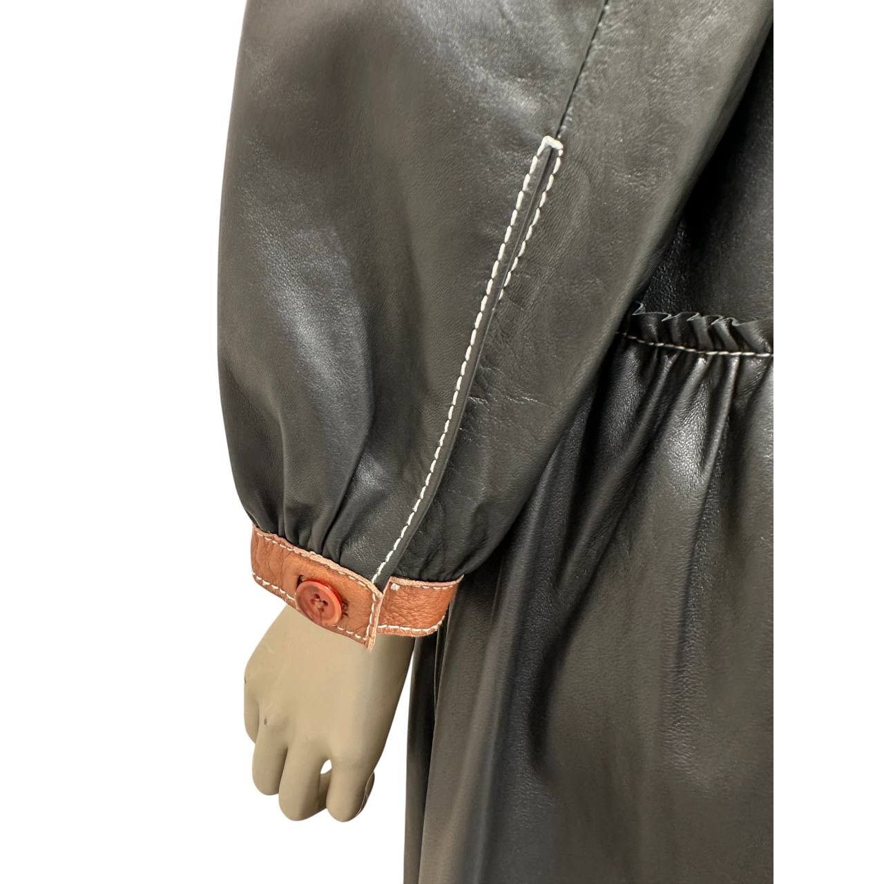 STAND STUDIO Stand Studio Gilda Two-Tone Leather Dress Sz 36 Size XS / US 0-2 / IT 36-38 - 4 Thumbnail