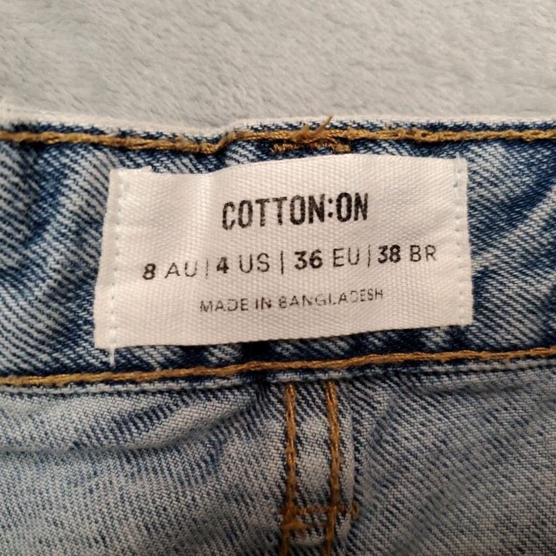 Cotton On Cotton On Jorts Womens 4 Blue Denim Booty Biker Daisy Duke Y2K Micro Cutoff Shirt Womens Size 4 Denim Color Blue 2000s Biker Grunge Size US 4 / IT 34 - 2 Thumbnail