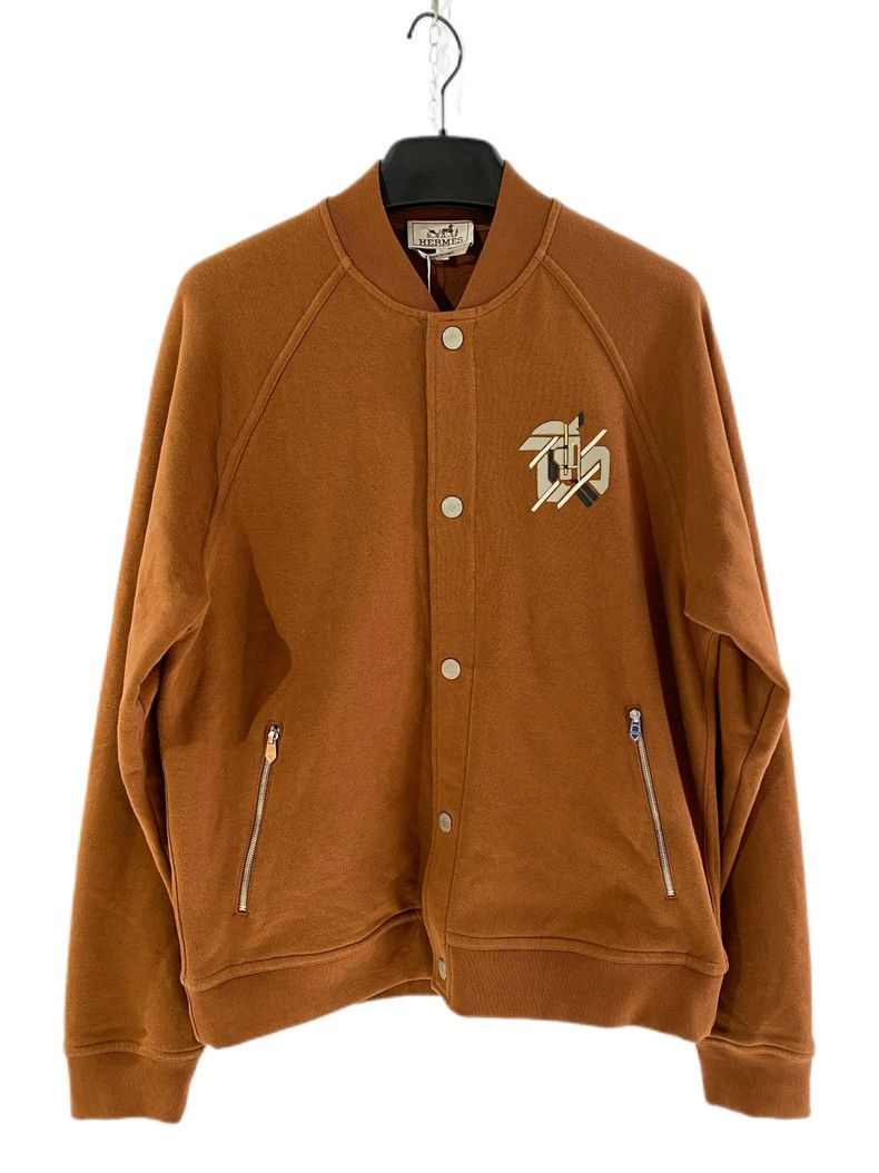 Hermes Hermes Men's Brown Bomber Jacket Size US M / EU 48-50 / 2 - 1 Thumbnail