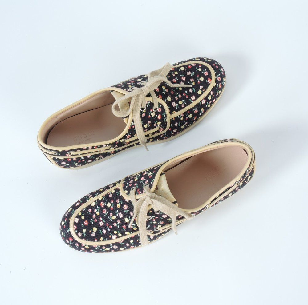 o1smst1ft0424 Floral Boat Sneaker in Multicolor