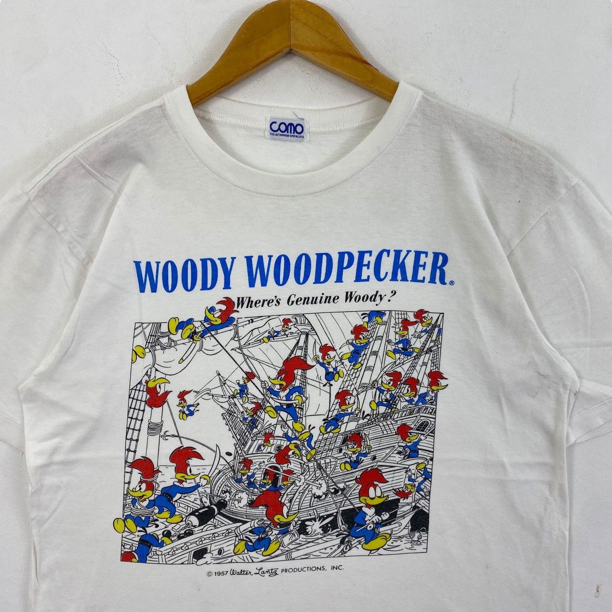 Vintage Vintage 80's WOODY WOODPECKER Classic Cartoon Graphic Tee Size US L / EU 52-54 / 3 - 2 Thumbnail