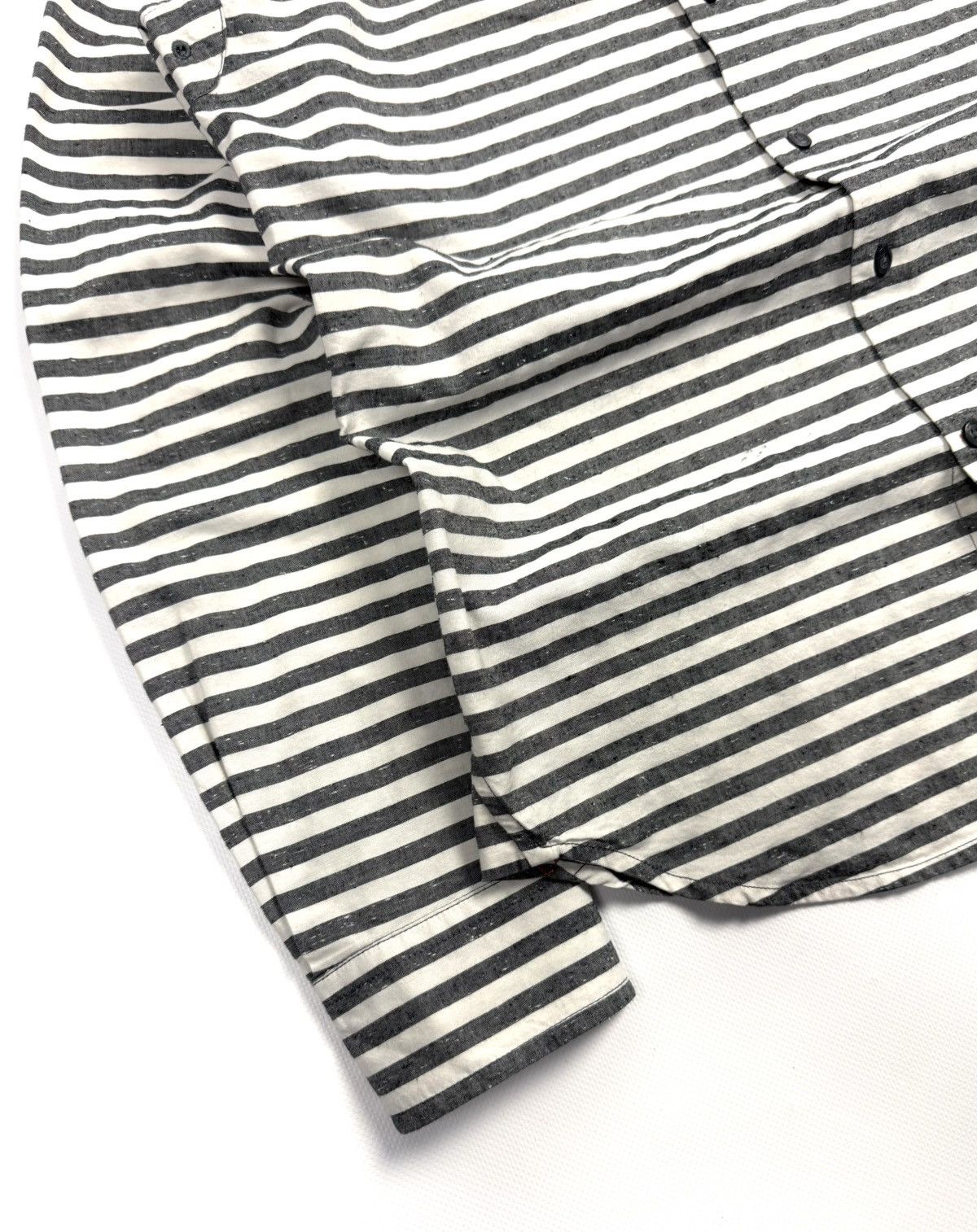 Diesel Diesel Vintage Prison Style Striped Button Shirt Cotton Gray Size US M / EU 48-50 / 2 - 11 Thumbnail