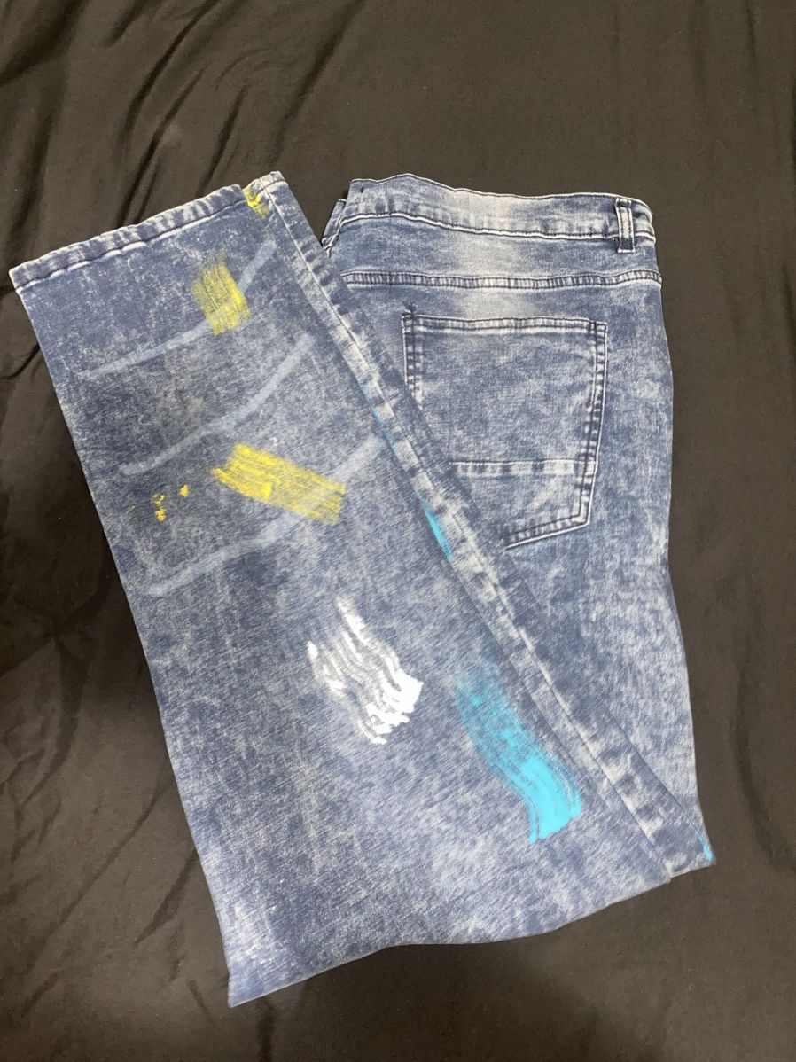 Other Vintage Vibe Brooklyn State Acid Wash Denim Jeans - Size 48 Size US 44 / EU 60 - 5 Thumbnail