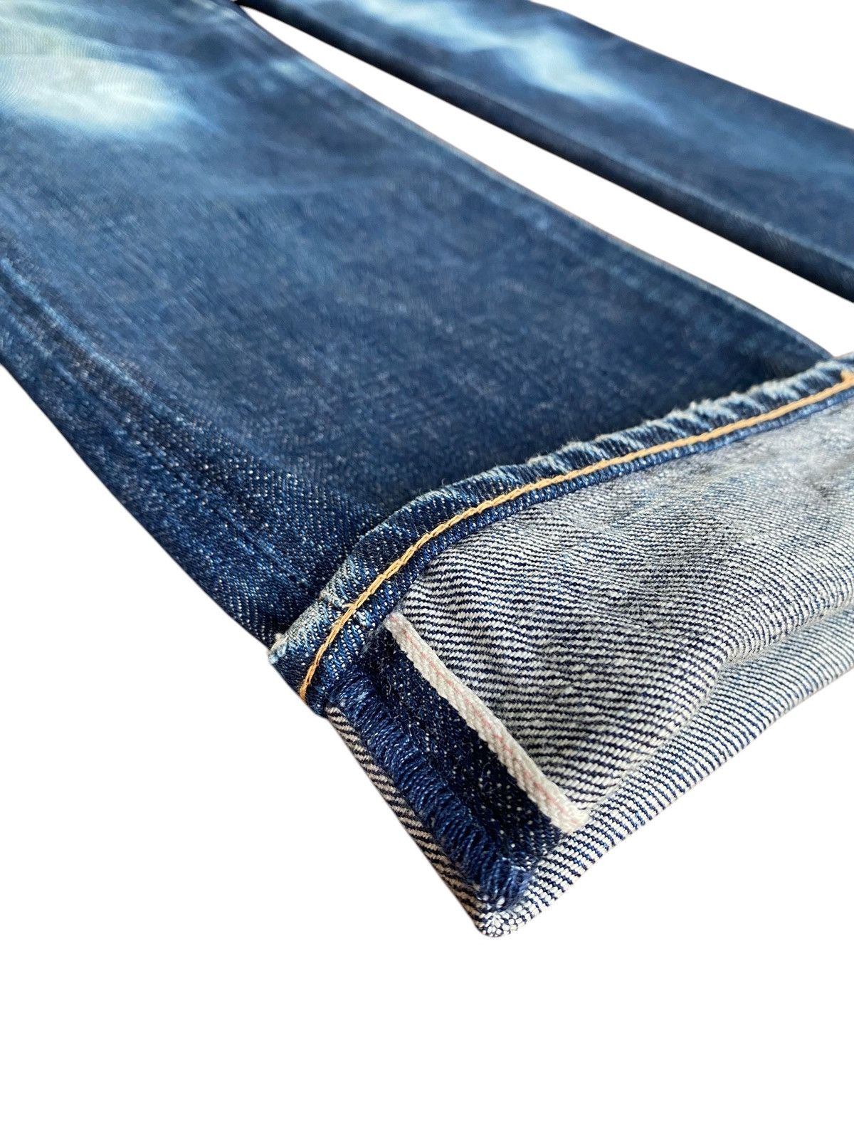 Japanese Brand Tenoras Japan Selvedge Denim Vintage Blue Straight Slim Leg Size US 30 / EU 46 - 9 Thumbnail