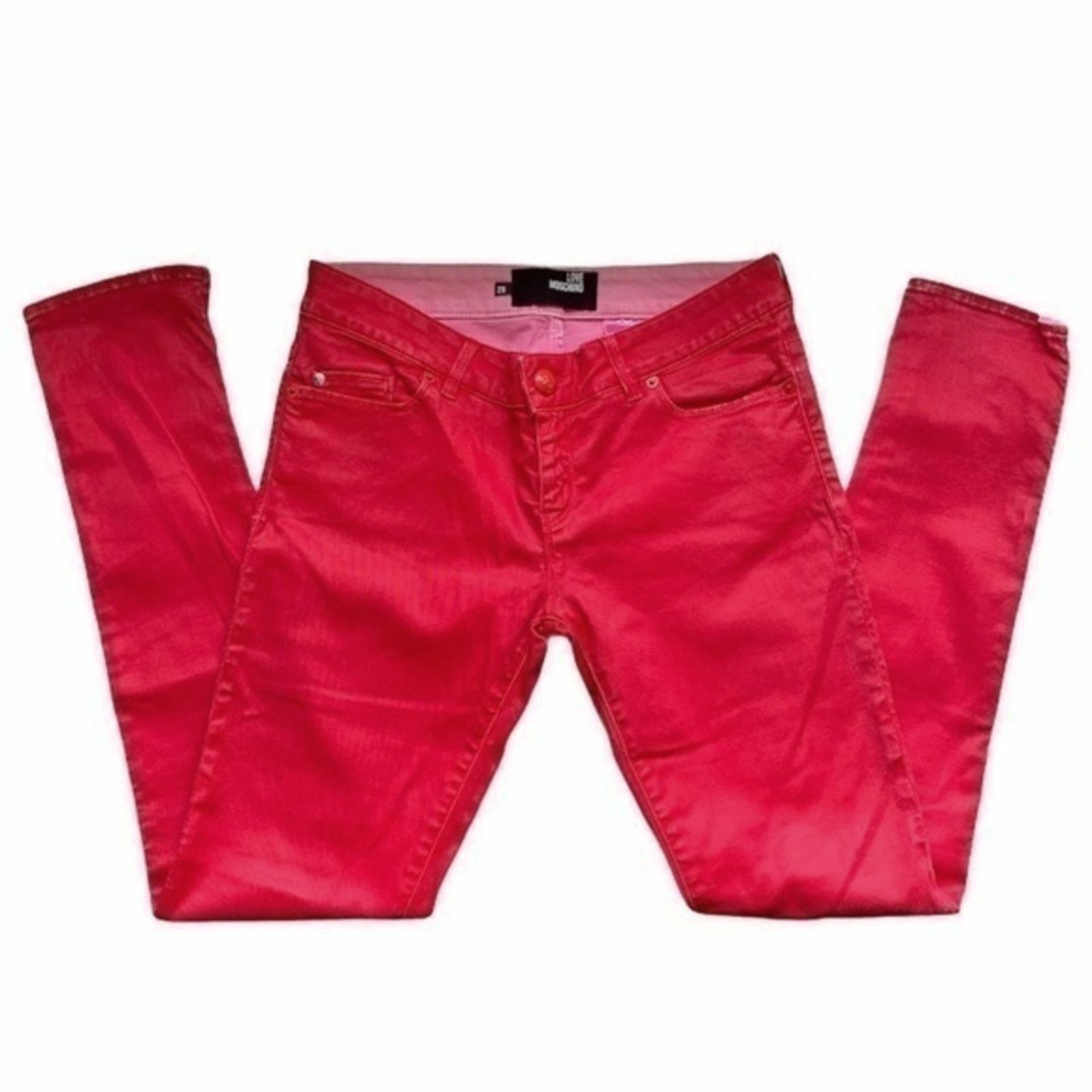 Love Moschino Love Moschino Red Pants | Size 29 Size 30" / US 8 / IT 44 - 3 Thumbnail