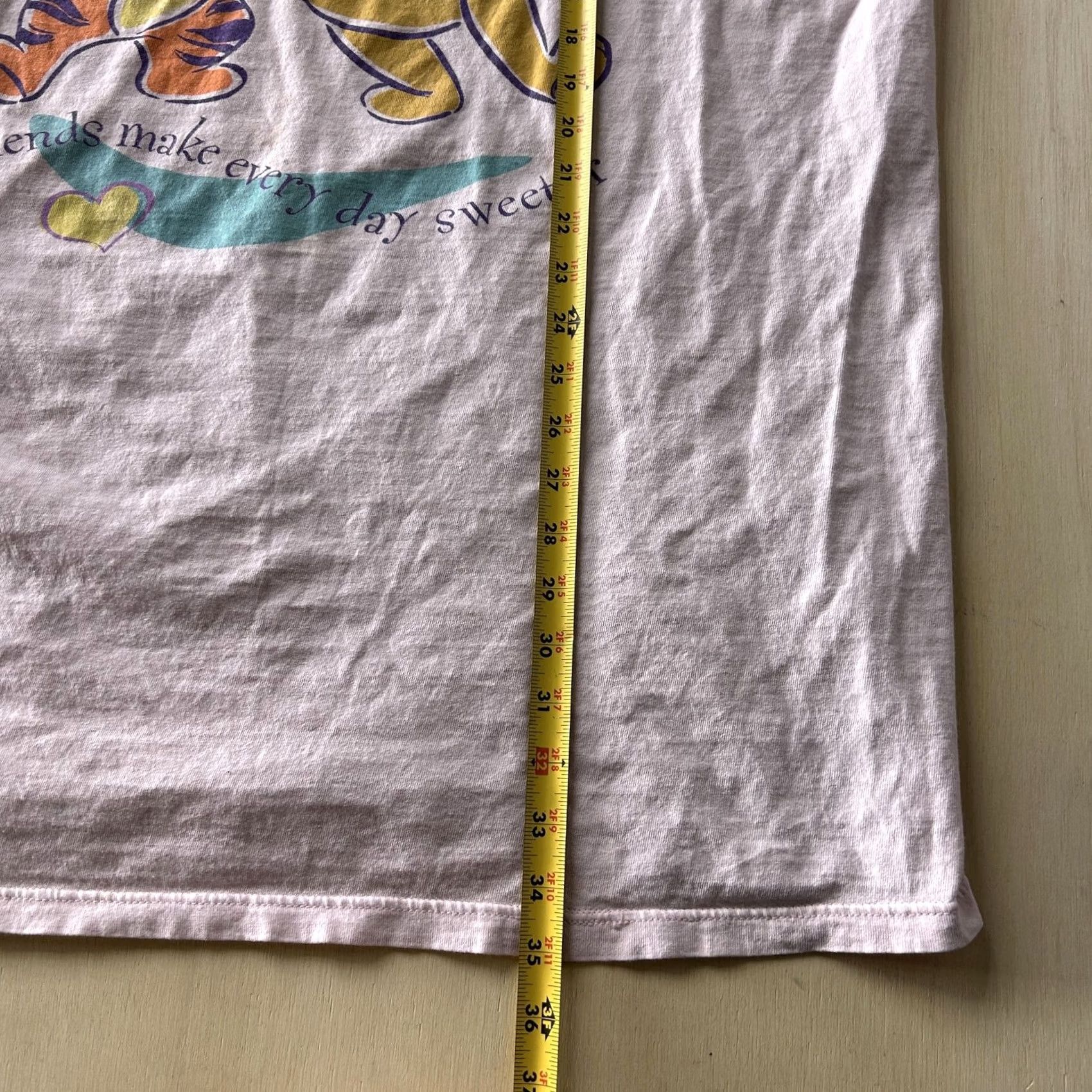 Disney VINTAGE Disney Winnie The Pooh Tigger Womens One Size Pink Heart Sleep Shirt Size ONE SIZE - 4 Thumbnail