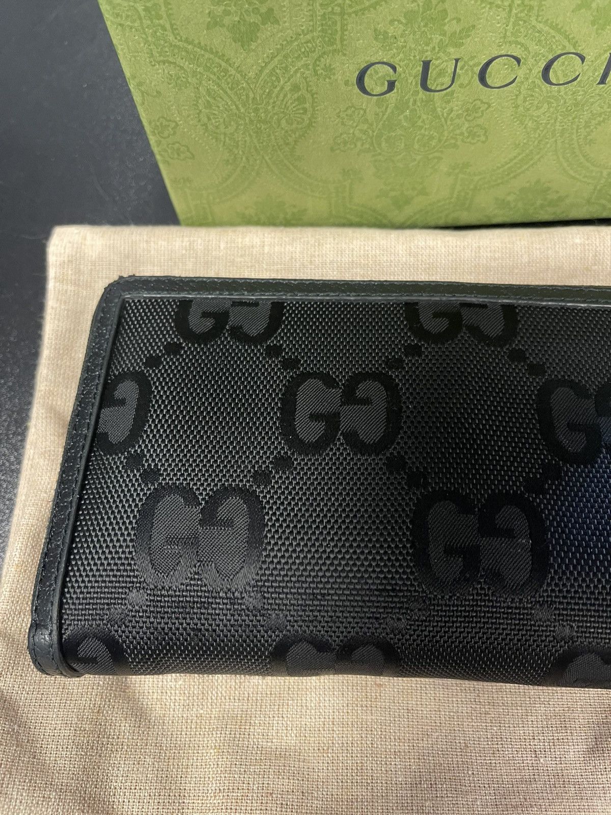 Gucci Gucci Logo Off The Grid Long Wallet Nylon/Leather Black Size ONE SIZE - 9 Thumbnail
