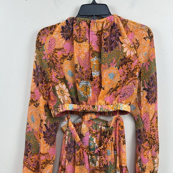 A.L.C. A.L.C. Izzy Fit-&-Flare Silk Mini floral print cut out Dress Size L / US 10 / IT 46 - 12 Thumbnail