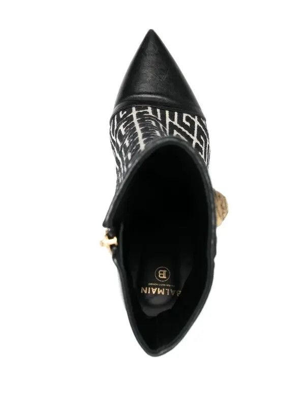 Balmain o1s1wg110925 Roni 110mm Ankle Boots in Black Size US 5 / IT 35 - 4 Thumbnail