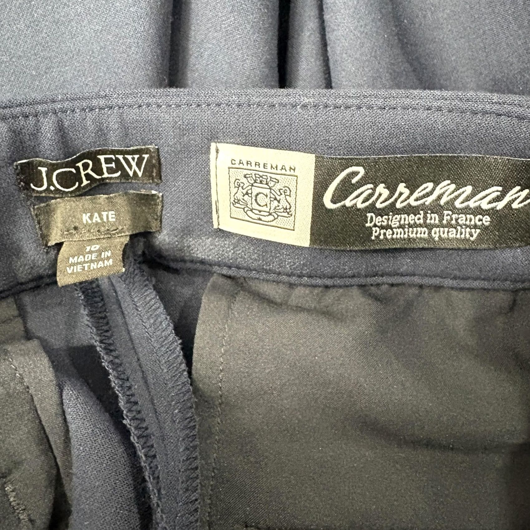 J.Crew J.CREW Dress Pants Womens 10 Blue Straight Leg Twill Pockets Zip Flat Front Workwear Business Modern Classic Mens Womens Girl Boy Size 32" / US 10 / IT 46 - 3 Thumbnail
