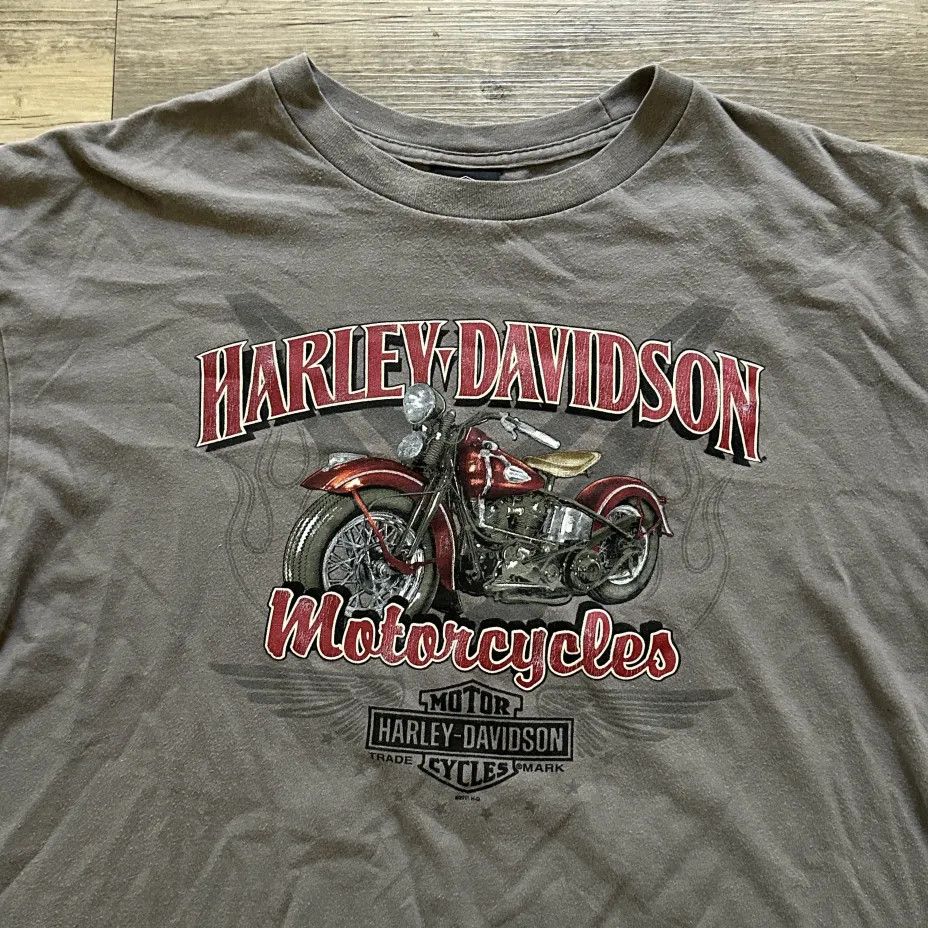 Harley Davidson Vintage Harley Davidson Flames Motorcycle T-Shirt Size US XXL / EU 58 / 5 - 2 Thumbnail