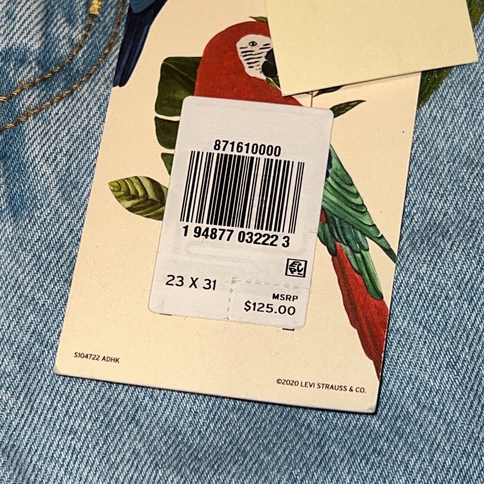 Levi's New Levi’s X Farm High Loose Women’s Jeans Parrot Size 23X31 Size 23" - 9 Thumbnail