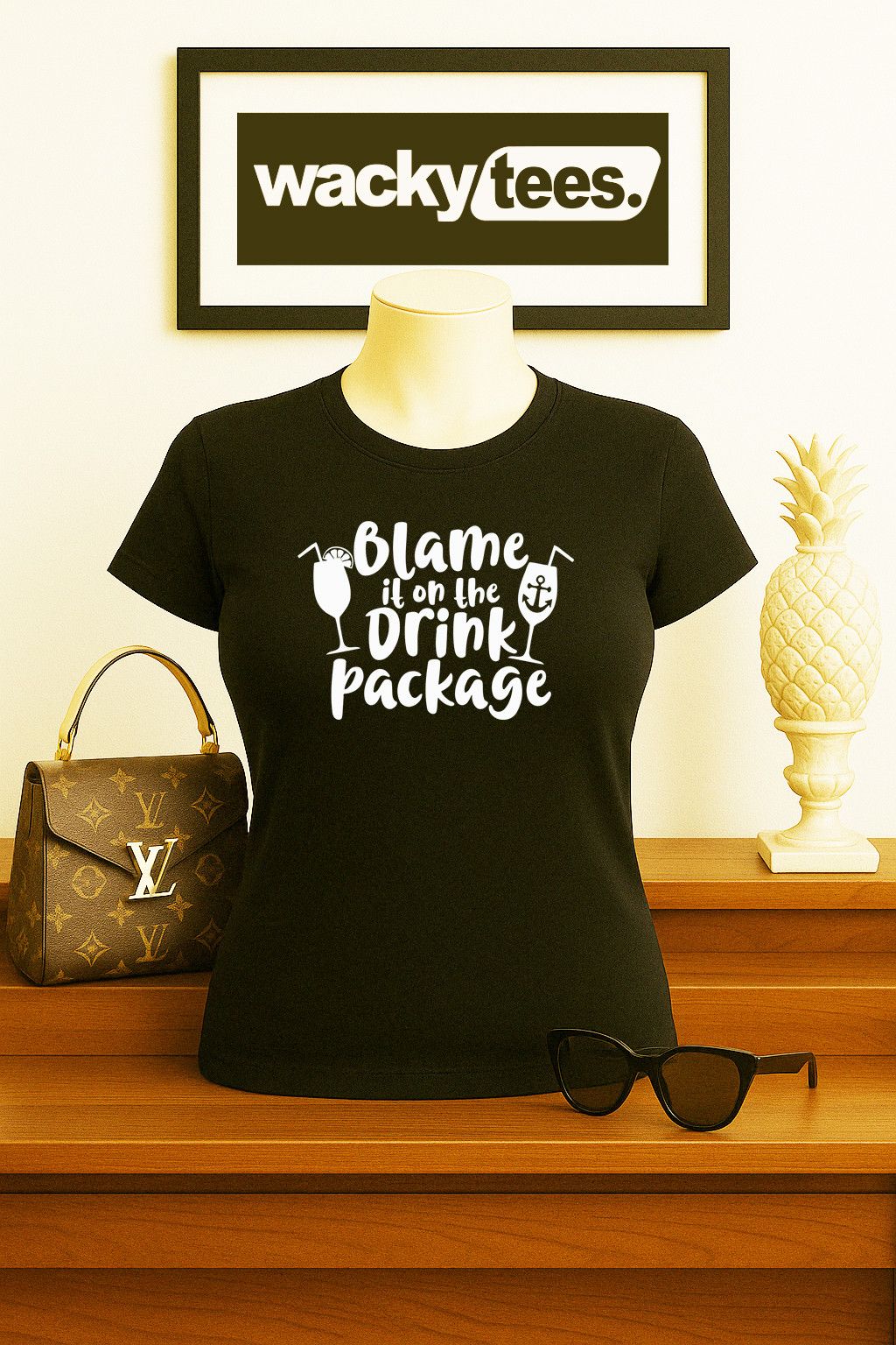 Other Blame It On The Drink Package Cruise Graphic Tee Shirt Size US L / EU 52-54 / 3 - 4 Thumbnail