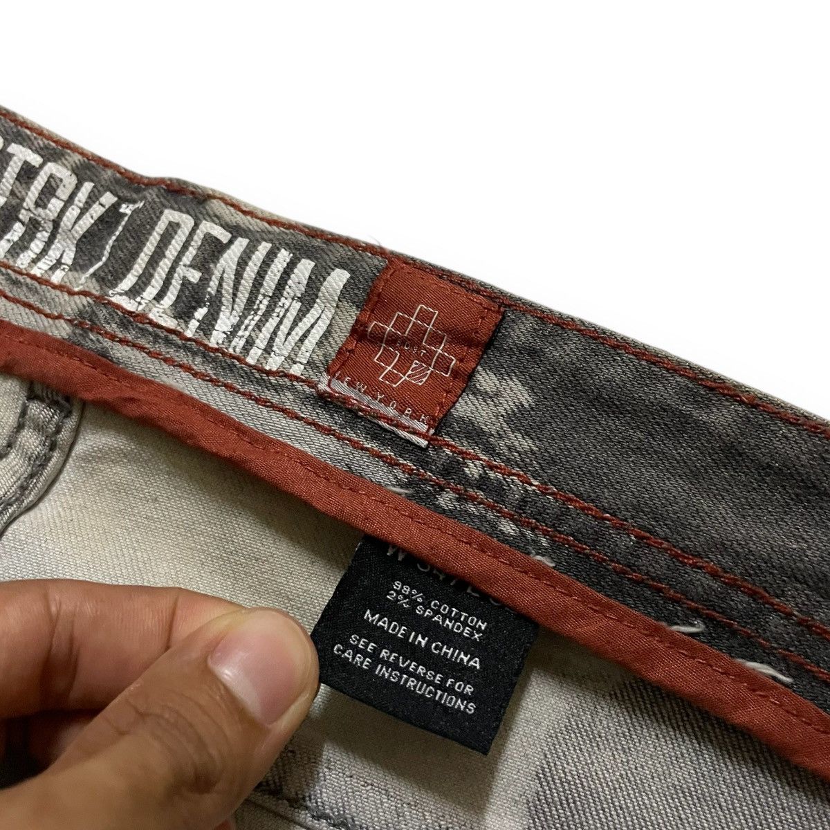 20471120 ORIGINAL BONDAGE ZIPPER ACID WASH DSTAKT DENIM (36×42) Size US 36 / EU 52 - 8 Thumbnail