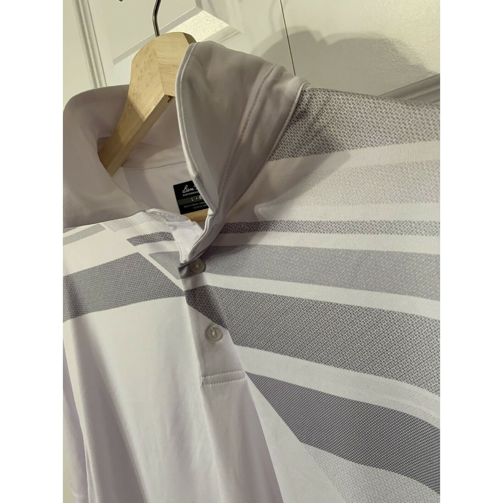 Other NEW BEN HOGAN PERFORMANCE , White Gray Polo SZ L NWT Size US L / EU 52-54 / 3 - 6 Thumbnail