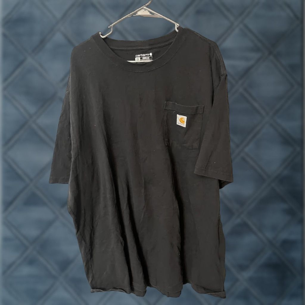 Carhartt Carhartt Mens T Shirt Short Sleeve Pocket 2XLT Black Crew Neck Loose Fit Workwear Shirt Mens Size 2XLT Black Pocket Carhartt Tee Size US XXL / EU 58 / 5 - 1 Thumbnail