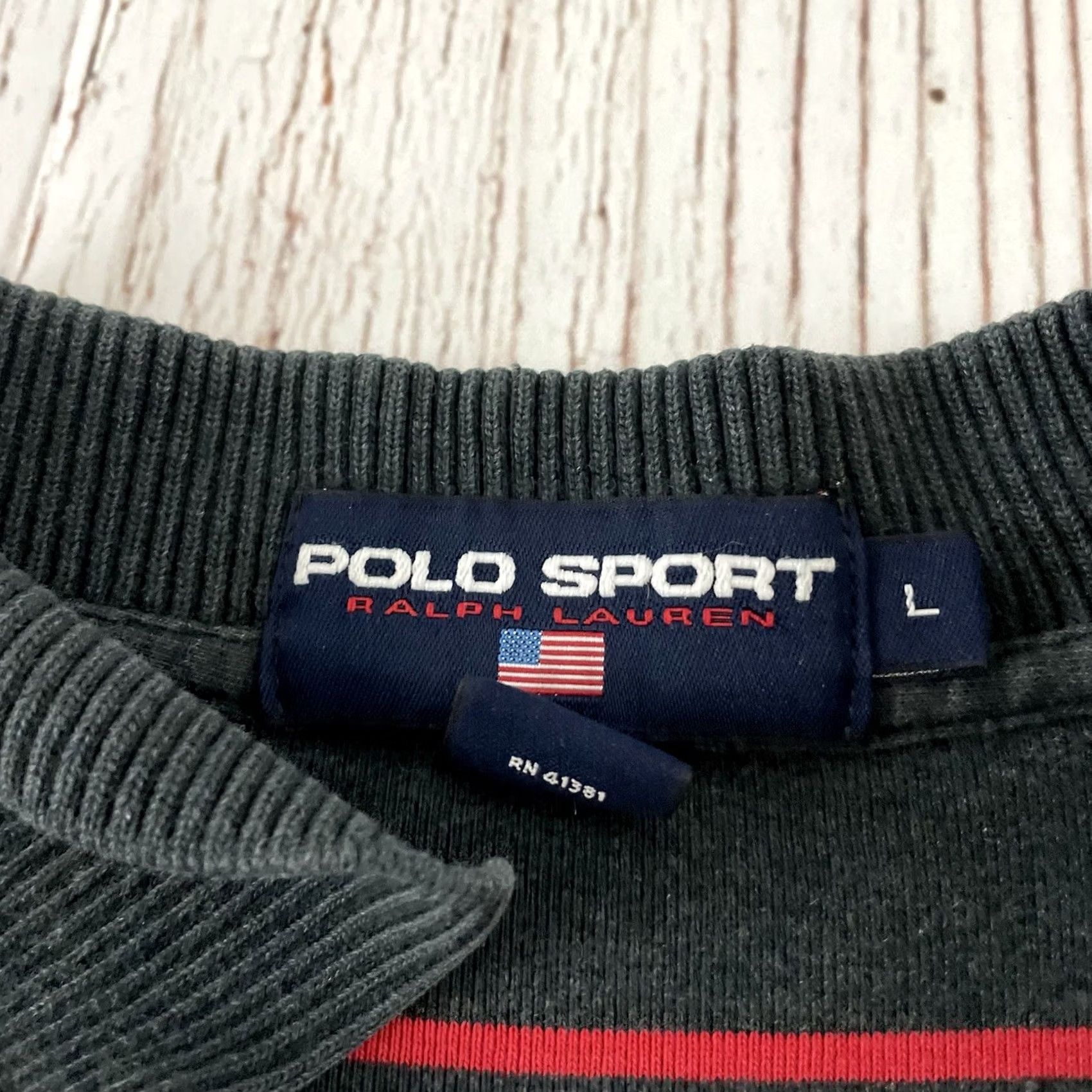 Vintage VINTAGE Polo Sport Striped Rugby Long Sleeve Shirt Men's L Gray 90s Size US L / EU 52-54 / 3 - 2 Thumbnail