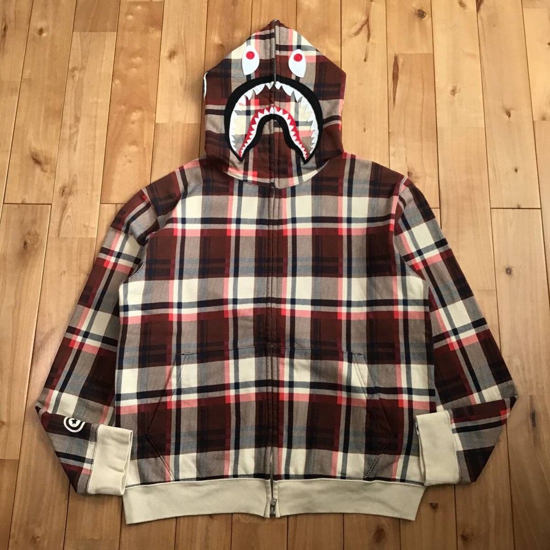 Bape × Nigo 🔥NFS limited🔥 BAPE Check shark full zip hoodie a bathing ape Size US M / EU 48-50 / 2 - 1 Thumbnail