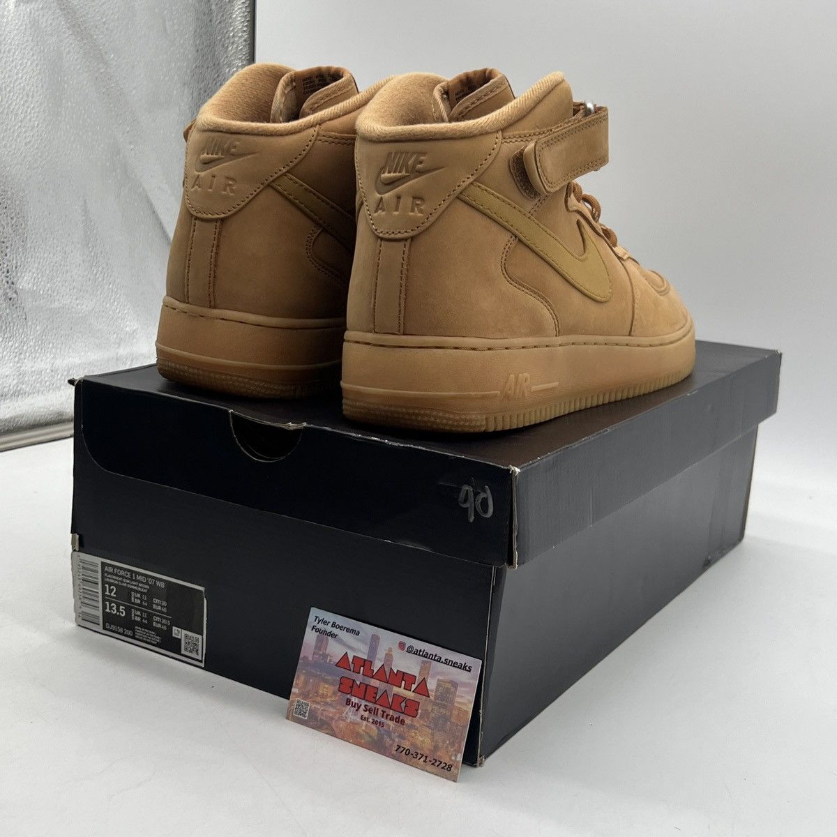Nike Air Force 1 mid 07 flax Size US 12 / EU 45 - 5 Thumbnail