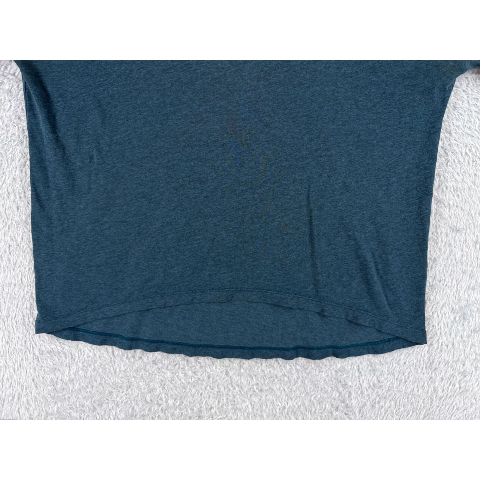Lululemon Lululemon Shirt Women 8 Teal Heathered Short Sleeve Boat Neck READ ME Size M / US 6-8 / IT 42-44 - 6 Thumbnail