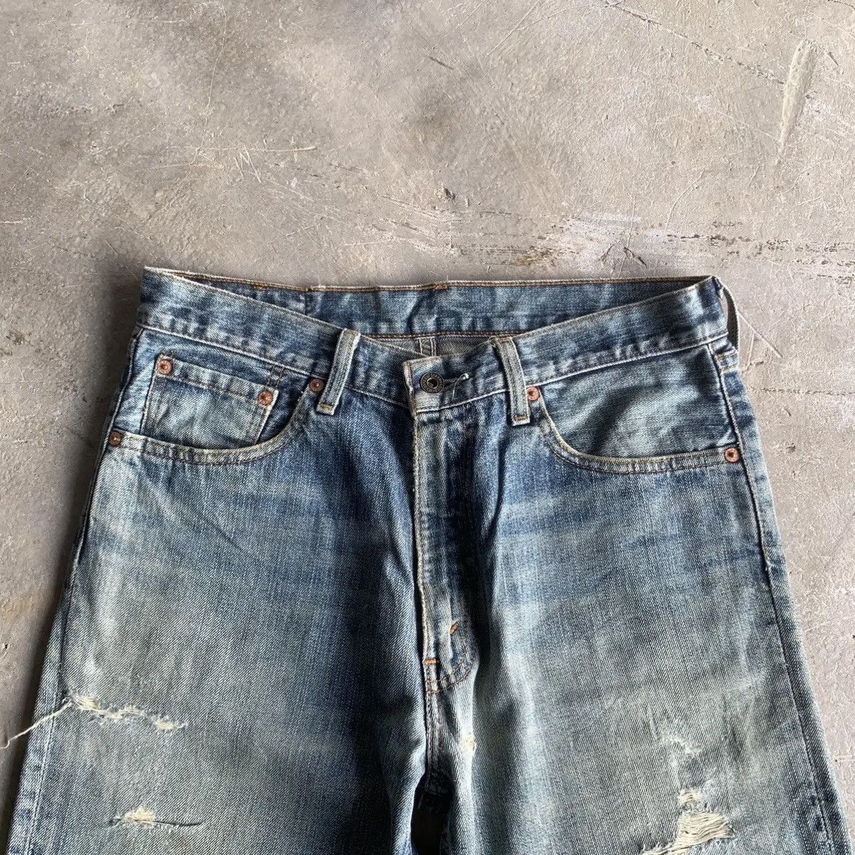 Levi's Vintage Clothing 💥DISTRESSED!Vtg Levi’s 502 Mudwash Jeans W32 L34 Denim Pants Size US 32 / EU 48 - 2 Thumbnail