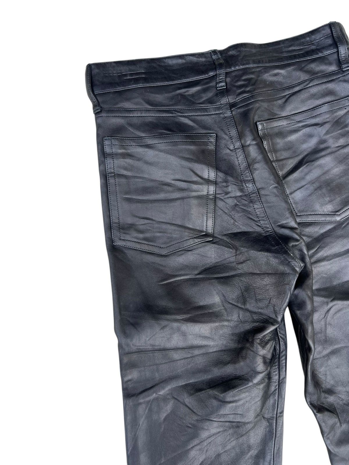 agnes b. VTG Agnes B. Homme Paris France Napa Sheepskin Leather Jeans Size US 28 / EU 44 - 15 Thumbnail