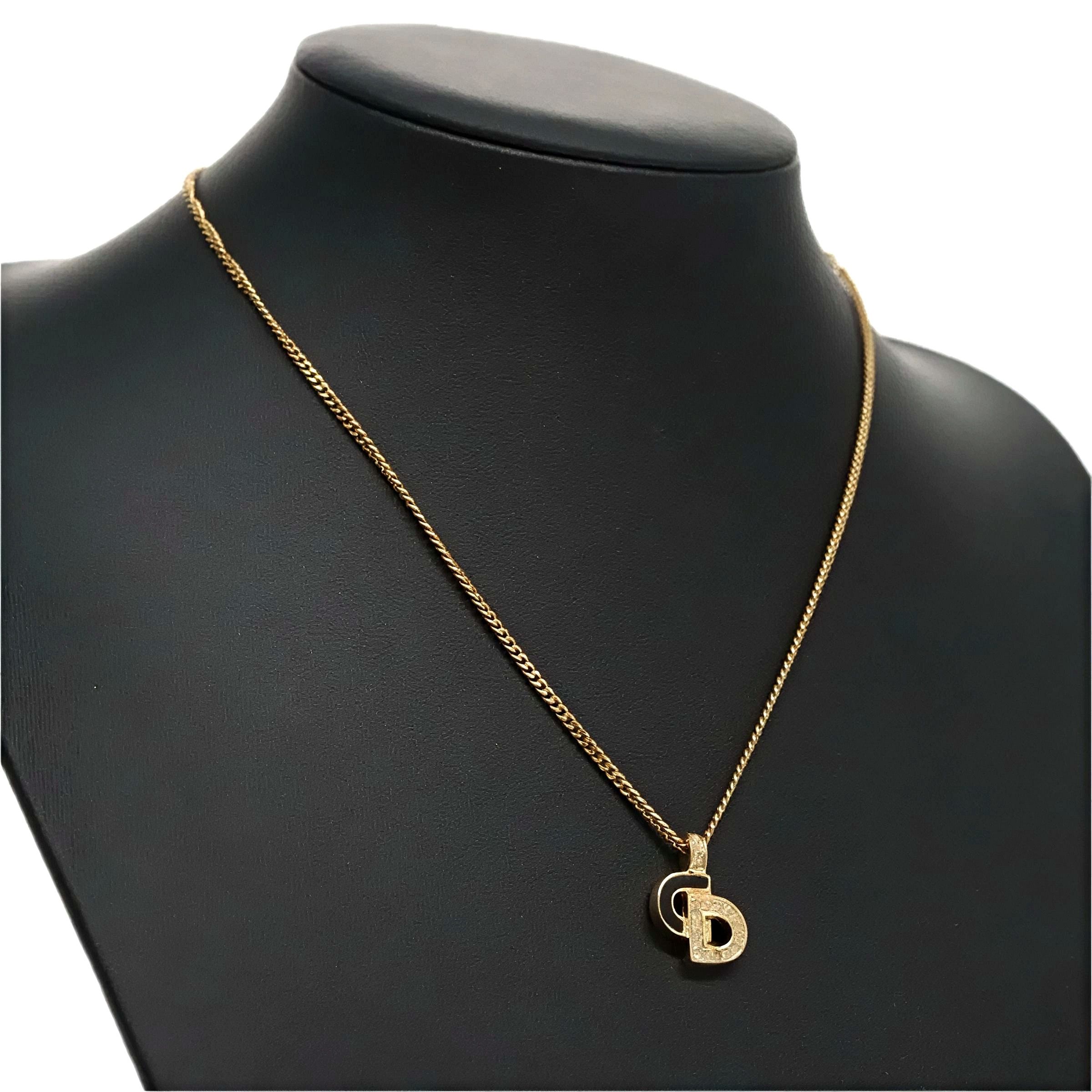 Dior Authentic Vintage Christian Dior CD Logo Pendant Necklace Size ONE SIZE - 2 Thumbnail