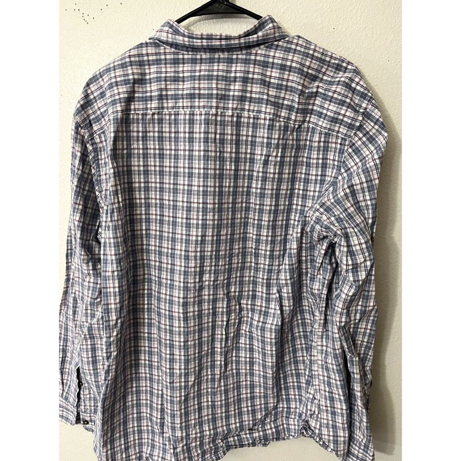 Banana Republic VINTAGE Banana Republic Men’s Dress Shirt XL Blue Plaid Check Long Sleeve Modern Business Casual Size US XL / EU 56 / 4 - 3 Thumbnail