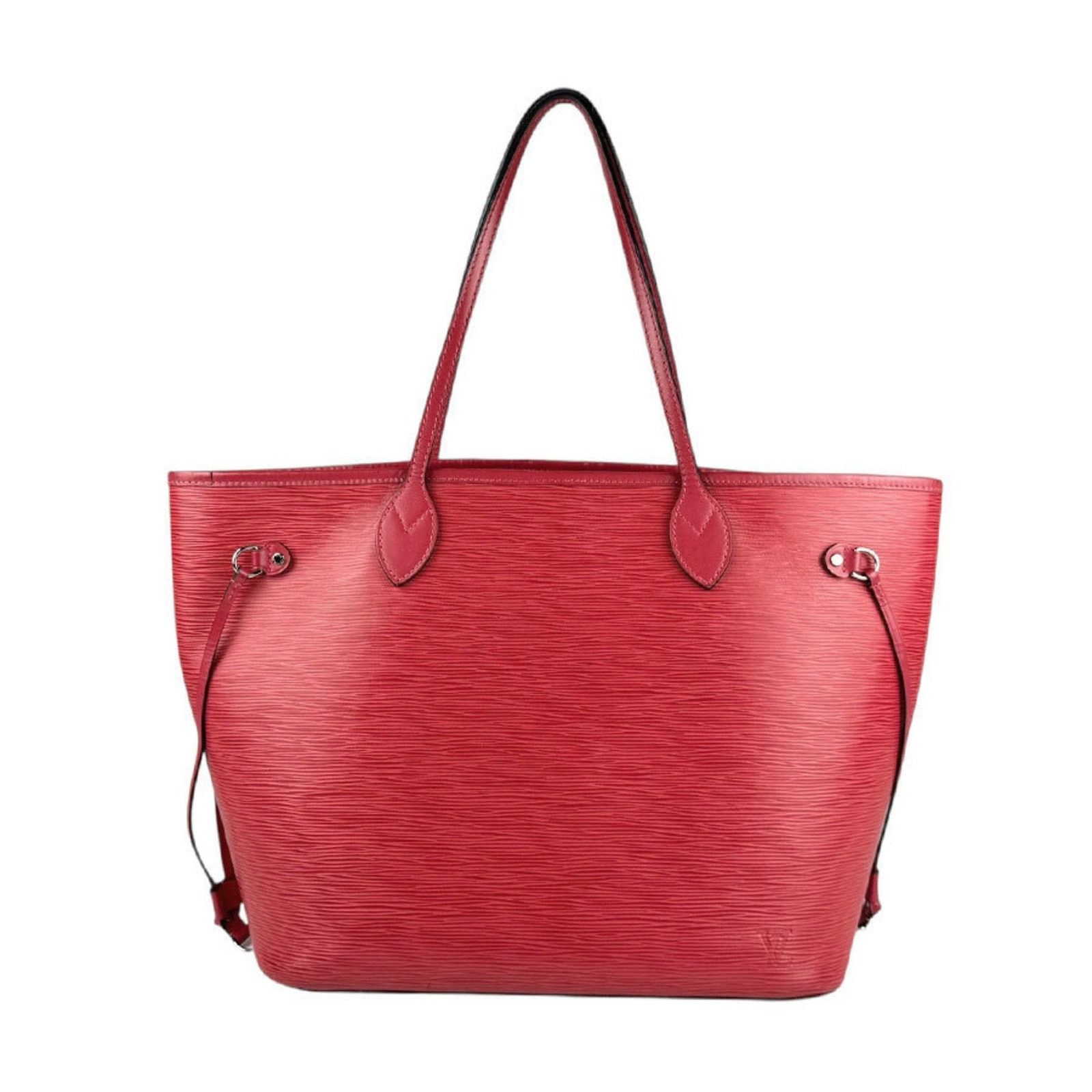 Louis Vuitton Red Leather Neverfull Mm