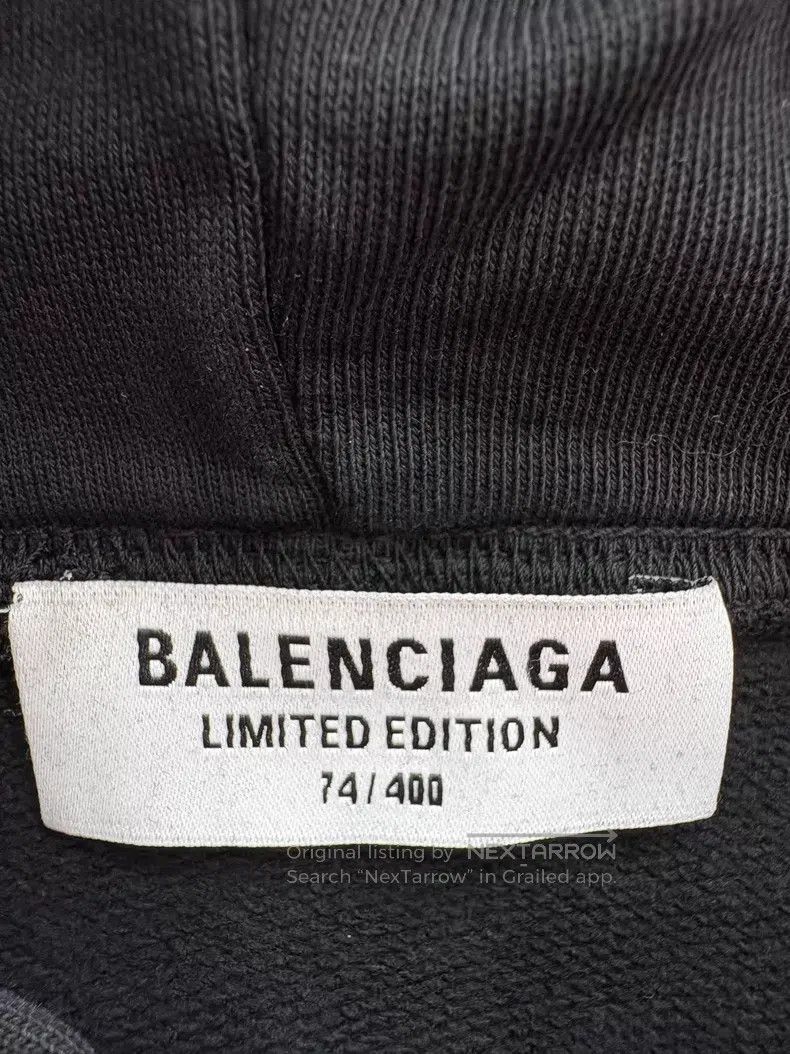 Balenciaga Balenciaga Vintage Washed Black Hoodie with Celebrity Post Size US S / EU 44-46 / 1 - 7 Thumbnail
