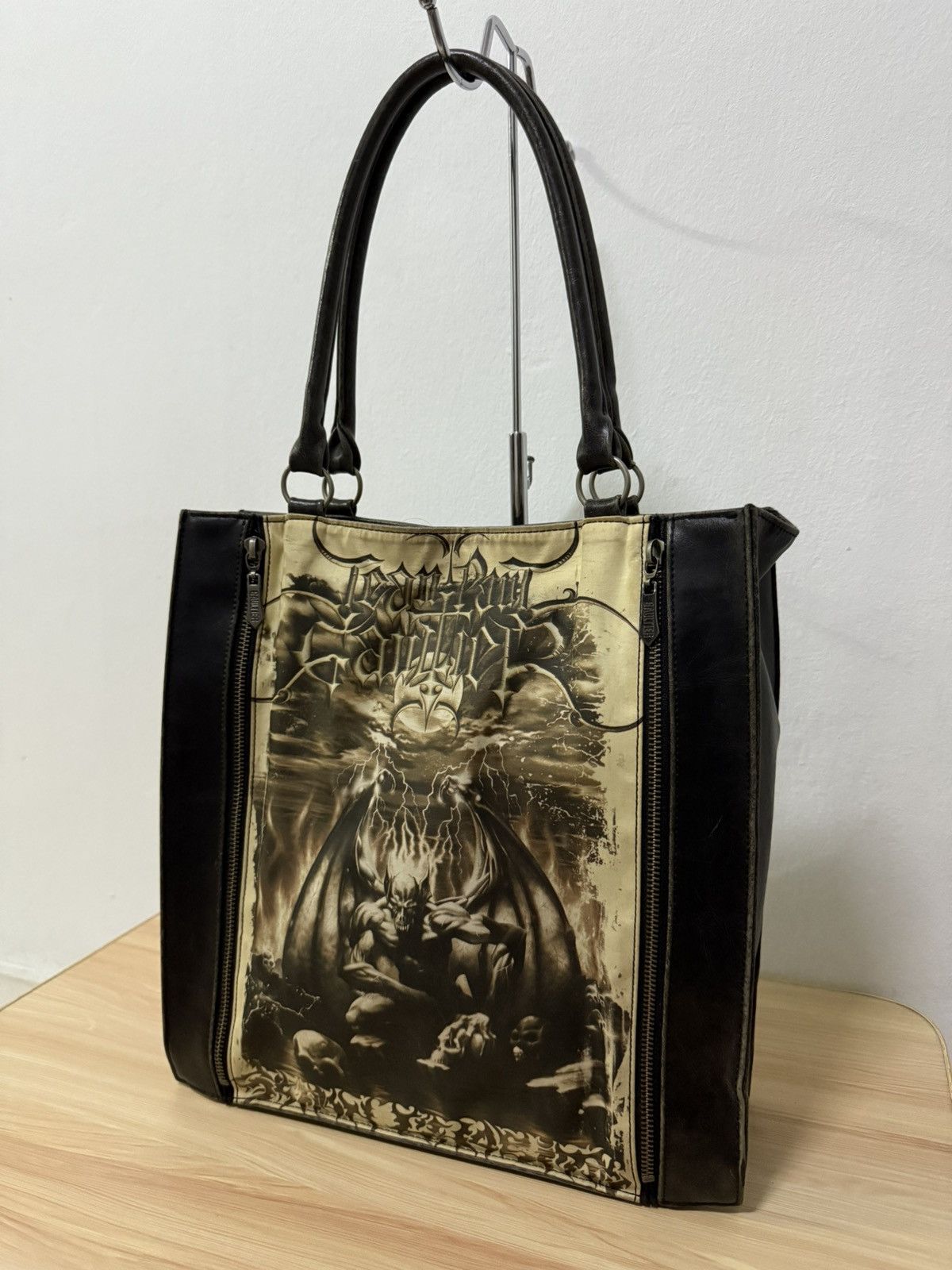Jean Paul Gaultier 2001 Jean Paul Gaultier Gothic satan gargoyle tote bag. Size ONE SIZE - 2 Thumbnail