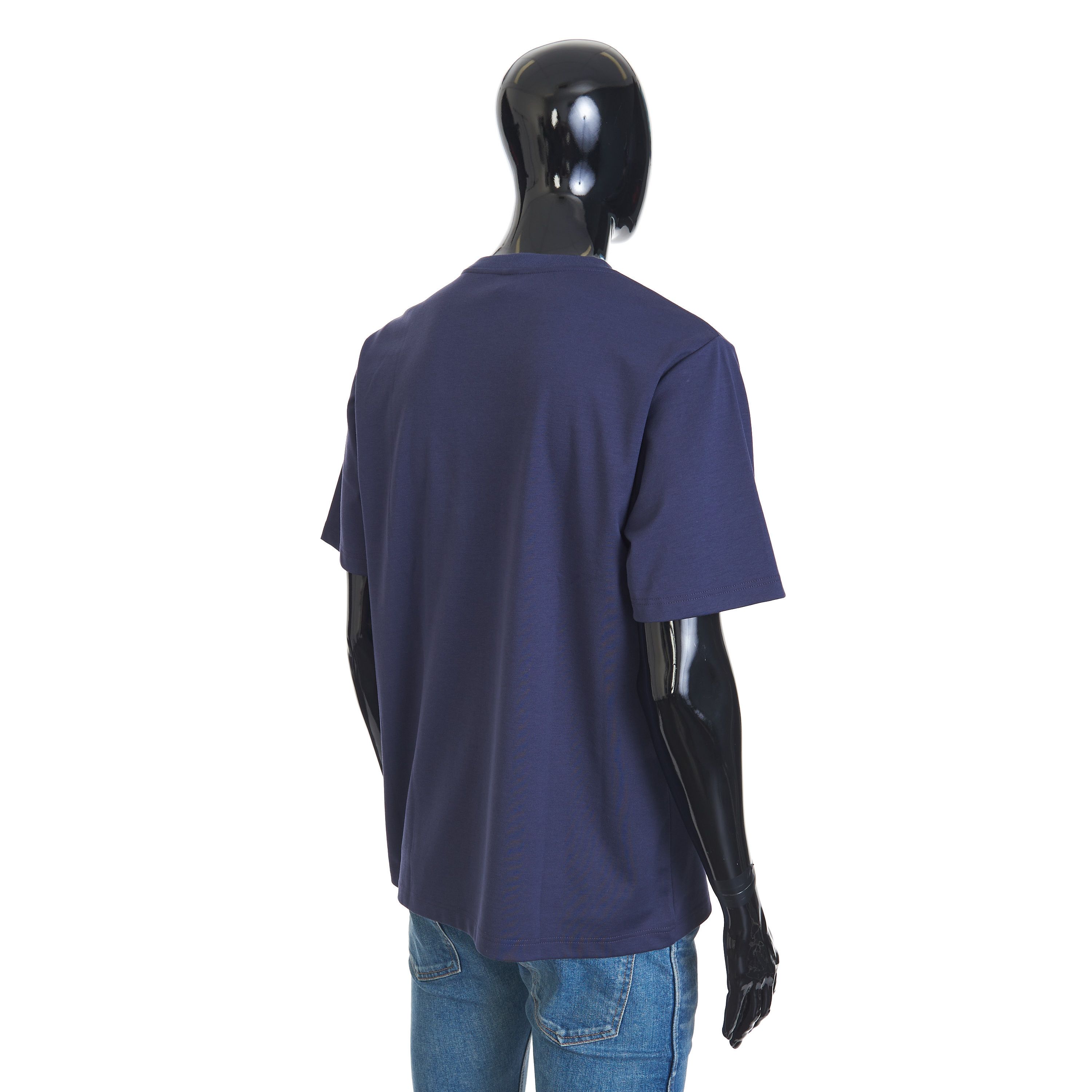 Berluti Embroidered Scritto T-shirt In Ink Blue Cotton Size US M / EU 48-50 / 2 - 6 Thumbnail