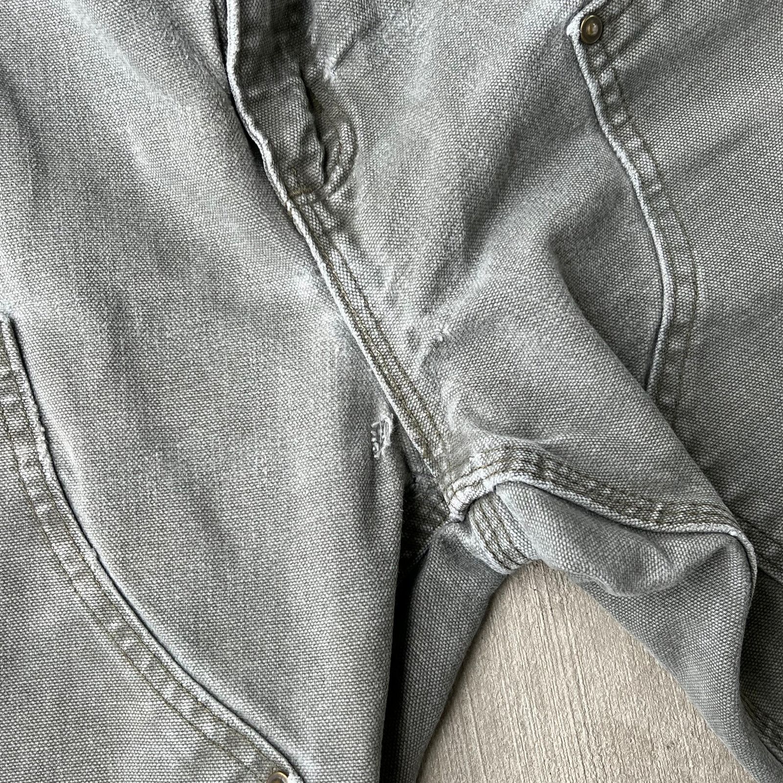 Carhartt × Vintage Carhartt faded green double knee work wear carpenter pants Size US 34 / EU 50 - 4 Thumbnail