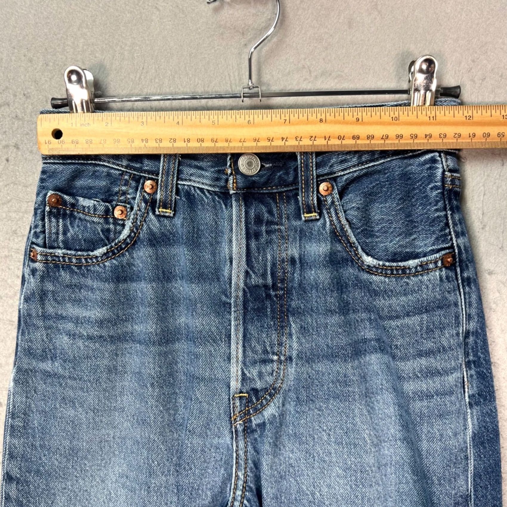 Levi's Levi's Jeans 23 Ribcage Straight Ankle High Rise Denim Blue Womens Size 40" / US 18 - 6 Thumbnail