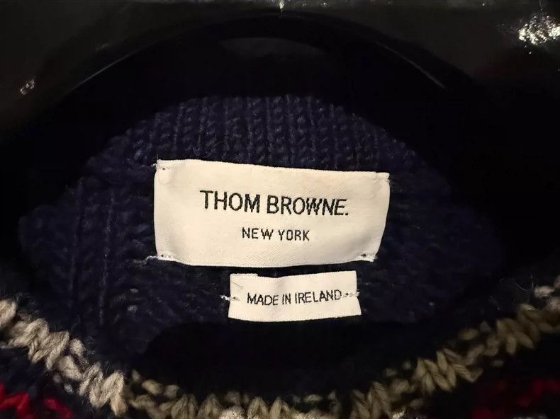 Thom Browne Thom browne Dark blue wool pullover sweater 2504-Nextarrow Size US L / EU 52-54 / 3 - 4 Thumbnail