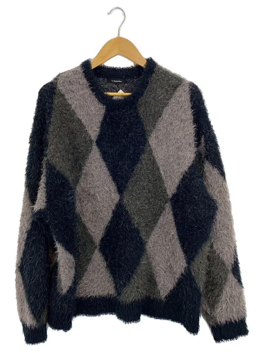Diamond Argyle Fluffy Knit Sweater