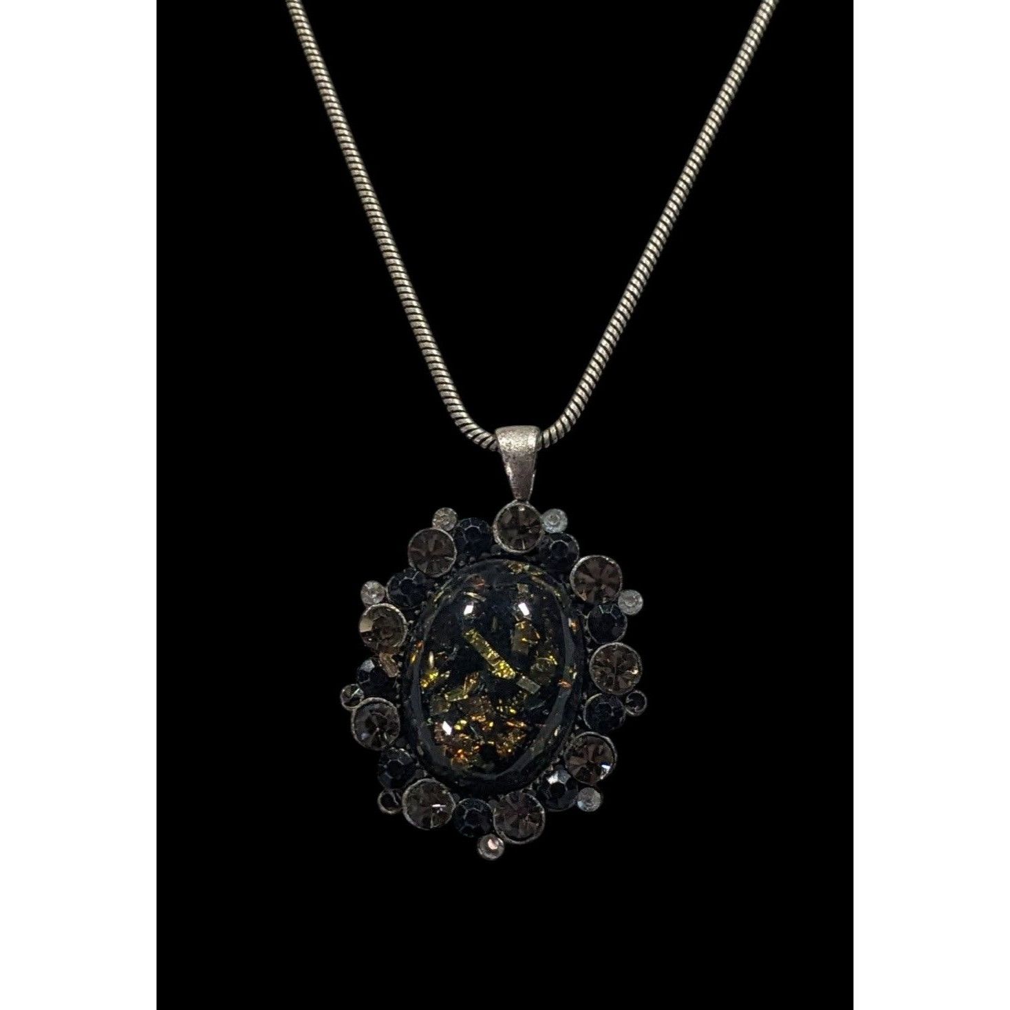 Other Gothic Victorian Style Faux Opal Pendant Necklace Size ONE SIZE - 6 Thumbnail