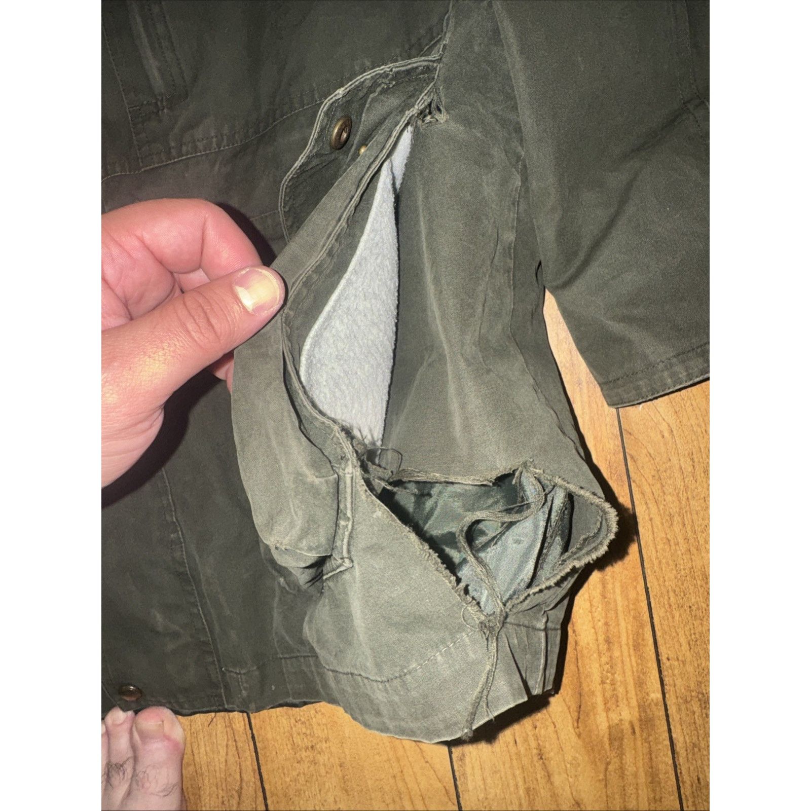 L.L. Bean × Vintage Vintage LL Bean Chore Jacket Olive XXL Detachable Hood 26x32 Size US XL / EU 56 / 4 - 3 Thumbnail