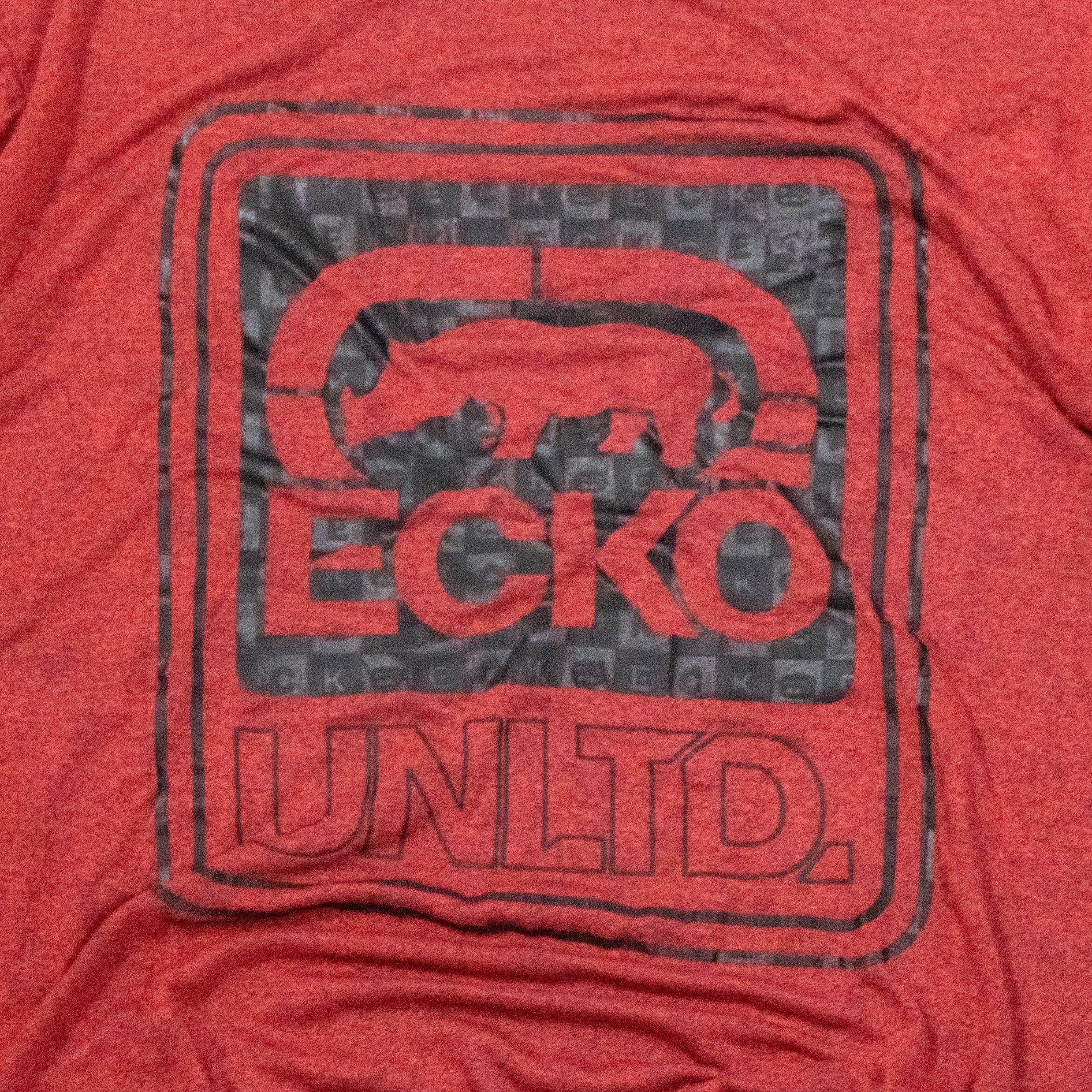 Ecko Unltd. Ecko Unlimited Big Print Burgundy Red Double Stitch T-Shirt Size US M / EU 48-50 / 2 - 4 Thumbnail