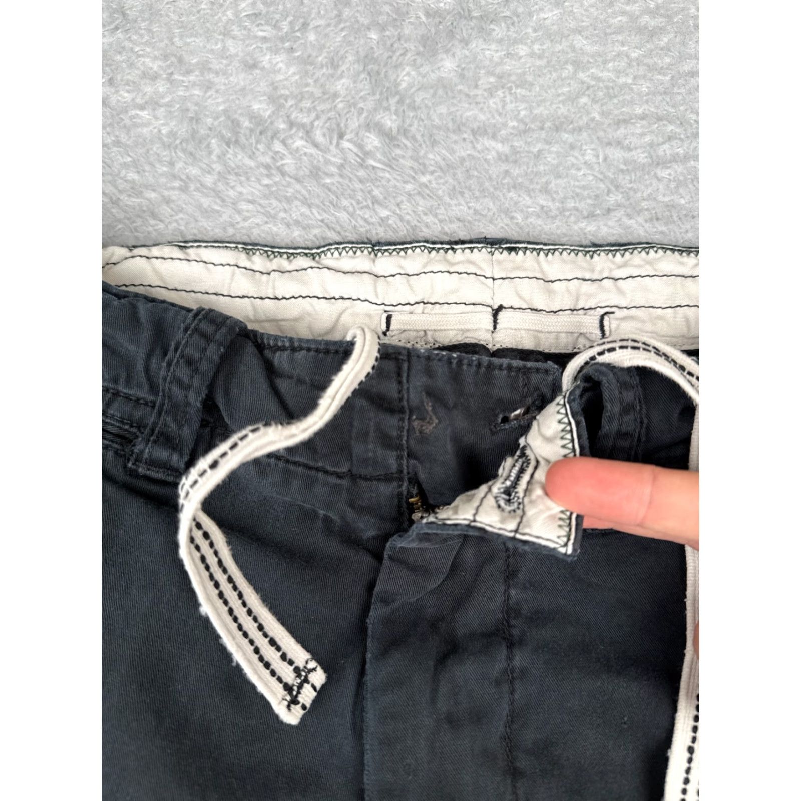 Tommy Bahama Ralph Lauren Shorts Men 33 Black Chino 100% Cotton Flat Front 33x10 READ ME Size US 33 - 7 Thumbnail