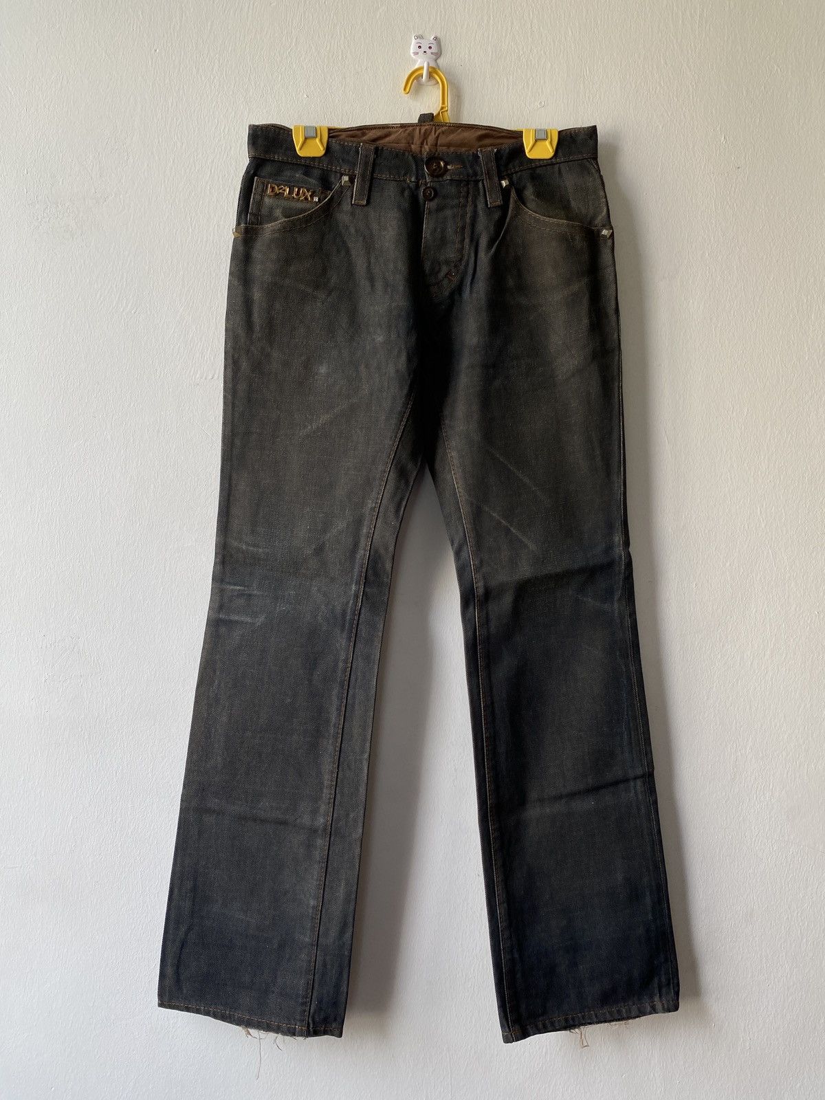 Dsquared2 Vintage Dsquared2 Waxed D2Lux Flare Denim Size US 29 - 1 Thumbnail