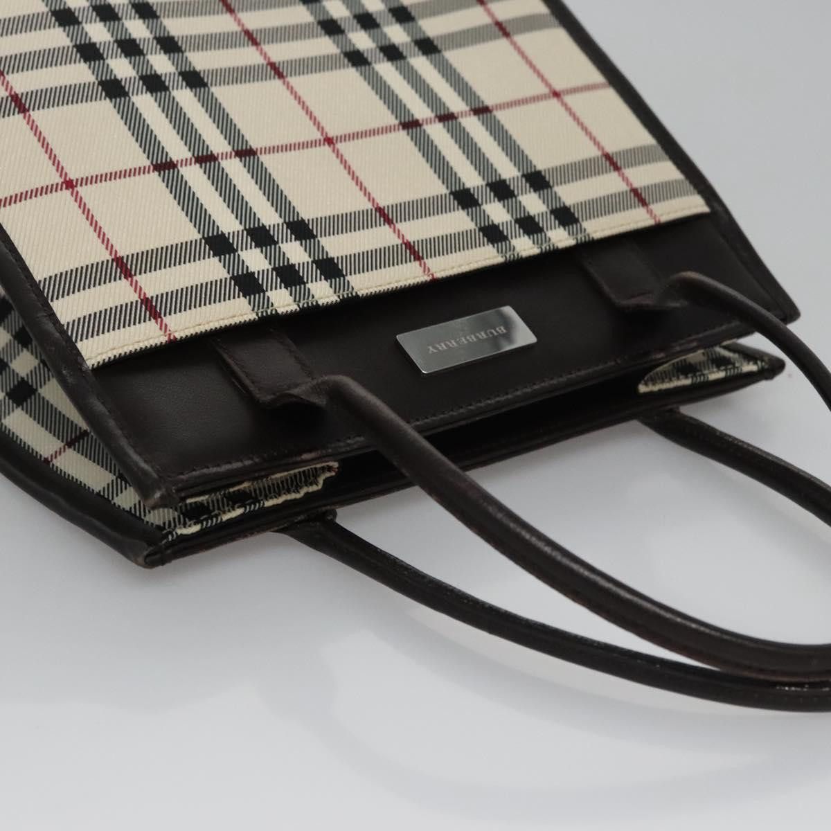 Burberry Burberry Nova Check Hand Bag Canvas Beige Brown Size ONE SIZE - 6 Thumbnail