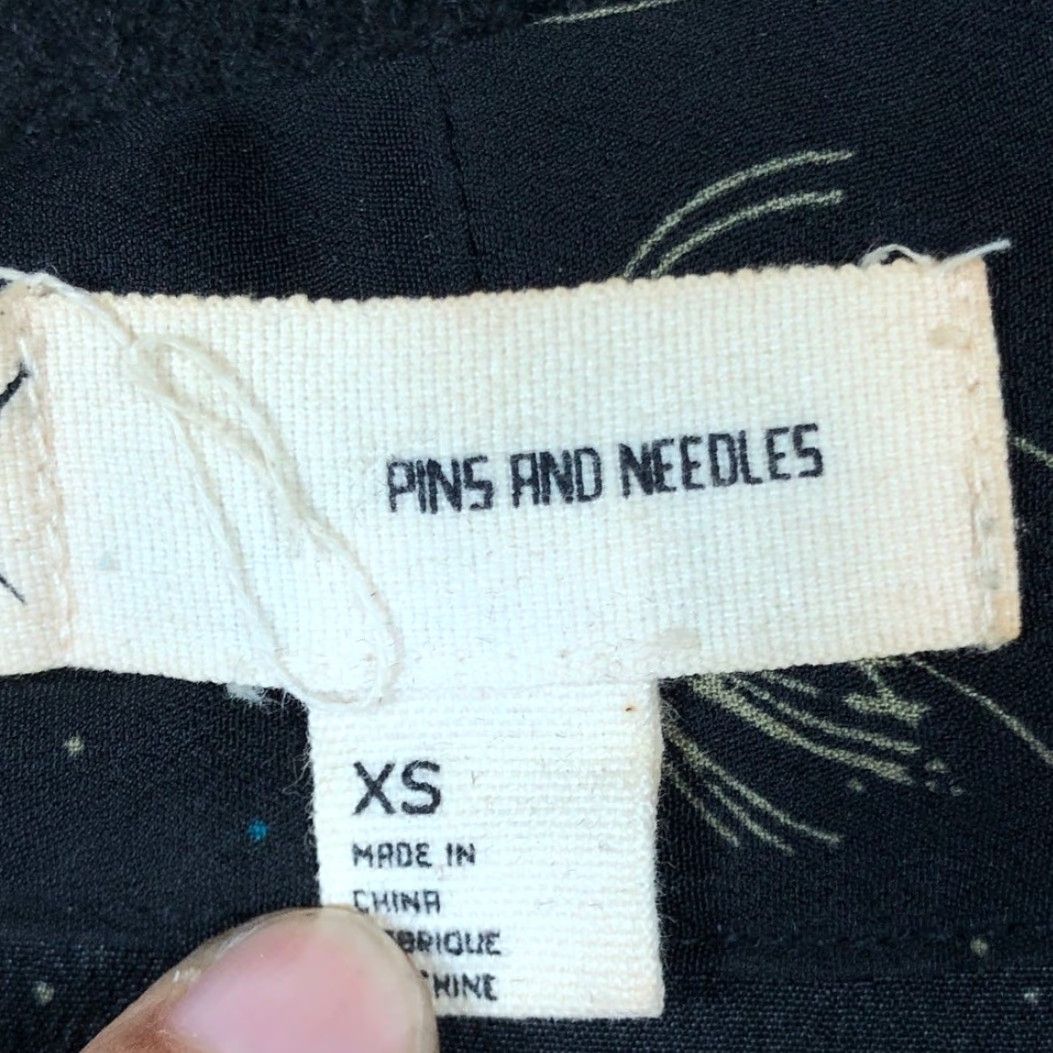 Needles Pins And Needles Womens Dress Black Dandelion Flowy Midi Casual Wear XSmall Size XS / US 0-2 / IT 36-38 - 6 Thumbnail