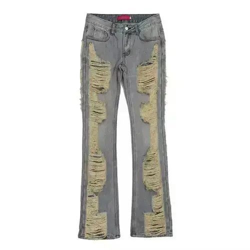 Japanese Brand Straight leg street ripped jeans Size US 32 / EU 48 - 3 Thumbnail