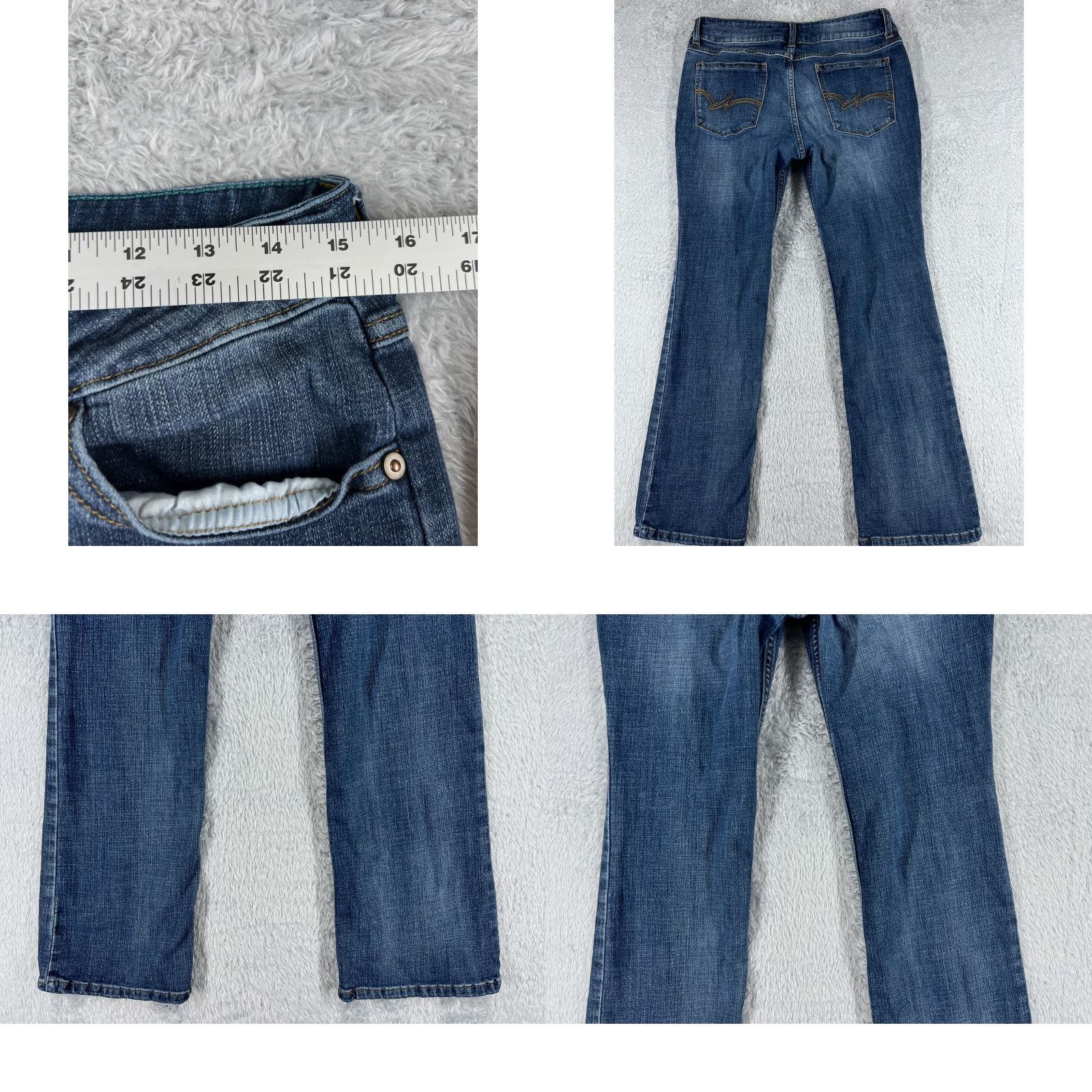 Wrangler Wrangler Jeans Women 11 Blue Denim Bootcut Mid Wash Embroidered 30x28 Pants Regular SwMt Size 32" / US 10 / IT 46 - 9 Thumbnail