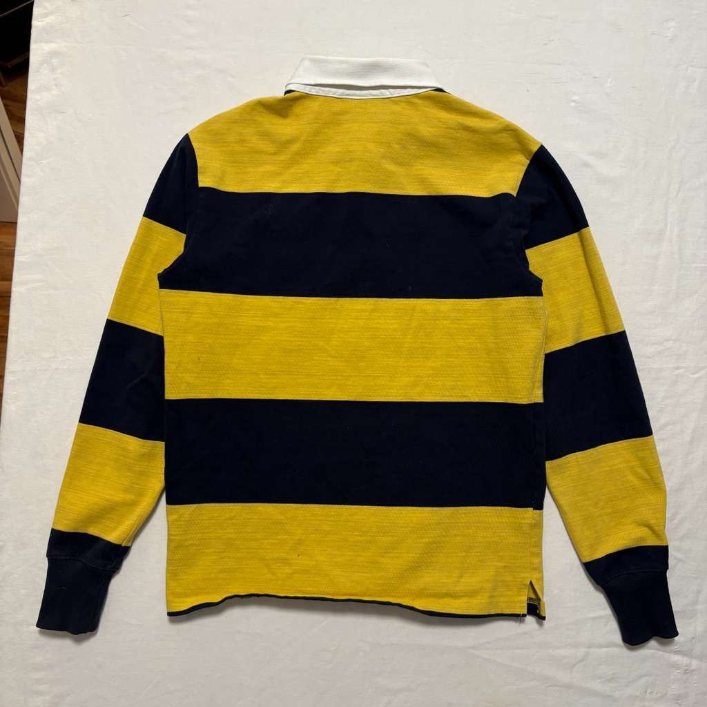 Rowing Blazers Rowing Blazers Babar Rugby Striped Polo Shirt Yellow Navy S Size US S / EU 44-46 / 1 - 5 Thumbnail