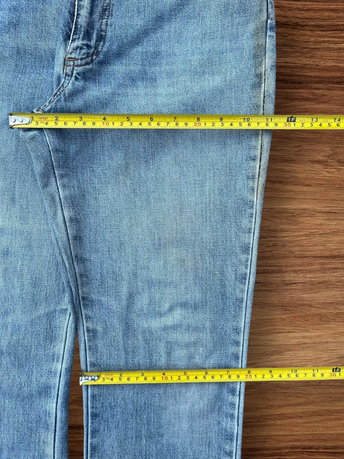 Japanese Brand Vintage Y2K Japanese Brand High Rise Blue Washed Flare Jeans Size 27" / US 4 / IT 40 - 12 Thumbnail